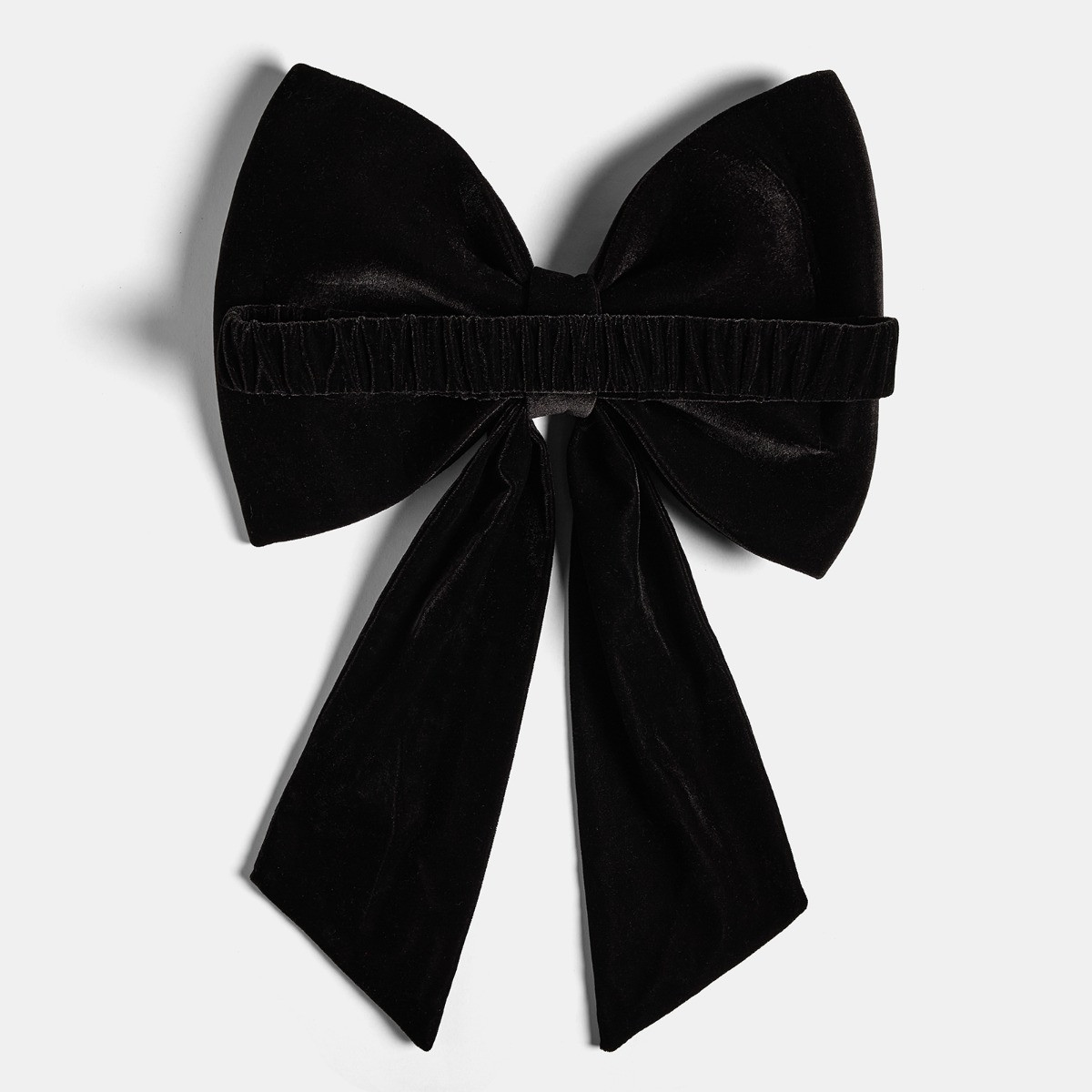OHS 4 Pack Velvet Chair Bows - Black>