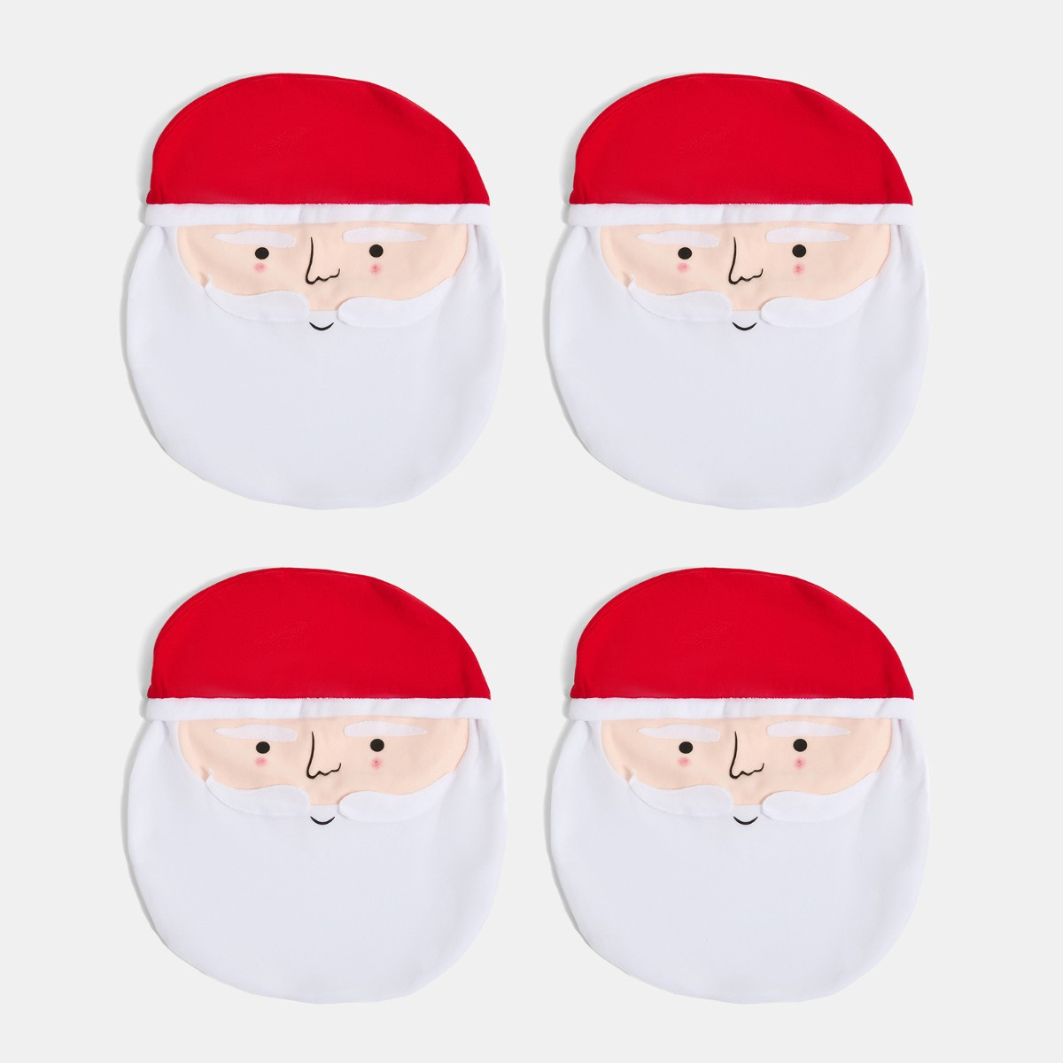 OHS 4 Pack Santa Chair Covers - Red/White>