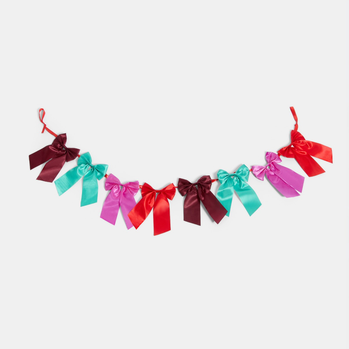 OHS Satin Bow Garland, Multi - 1.8m>