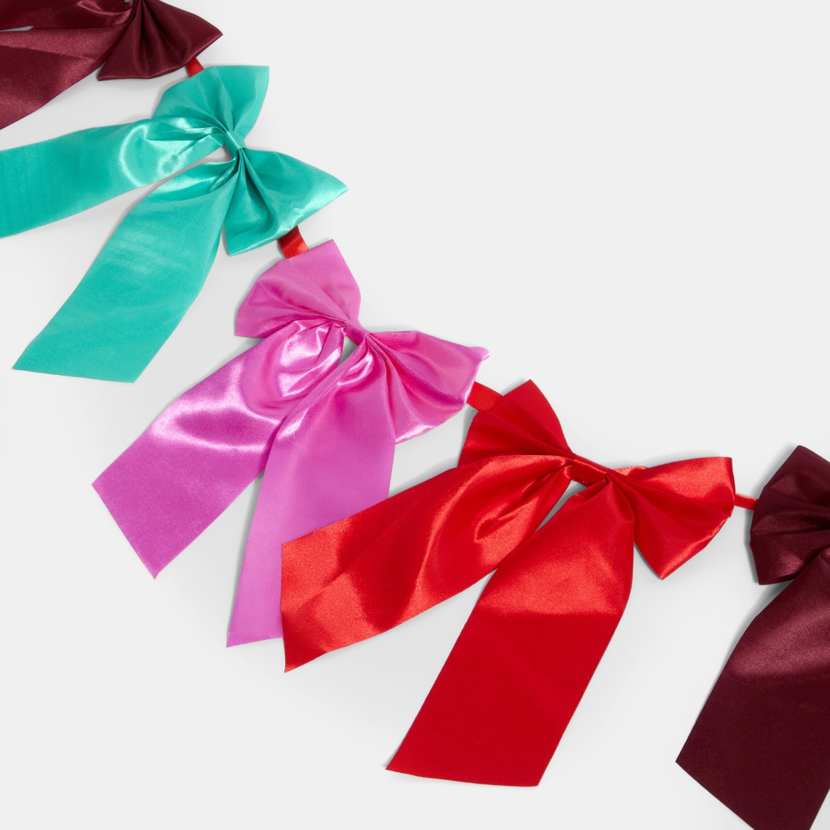 OHS Satin Bow Garland, Multi - 1.8m>
