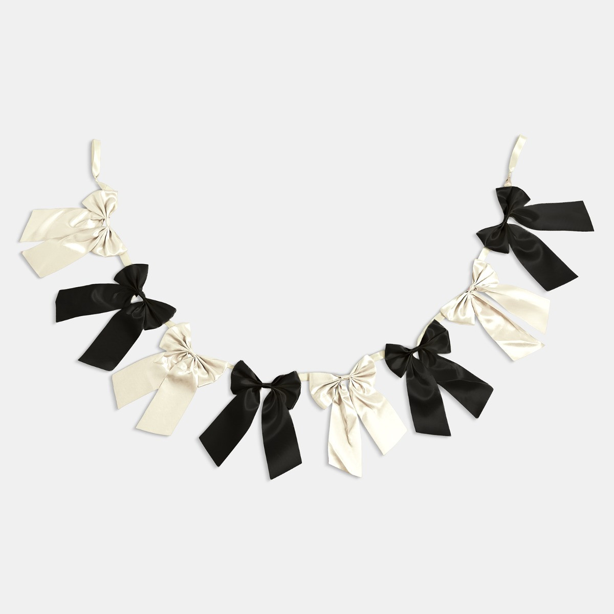 OHS Satin Bow Garland, Monochrome - 1.8m>