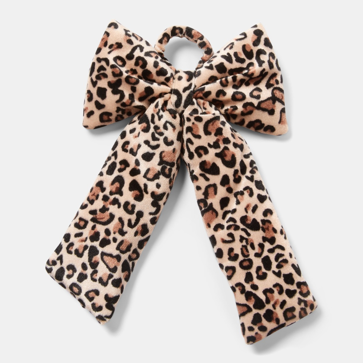 OHS 4 Pack Leopard Print Hanging Bows - Natural>
