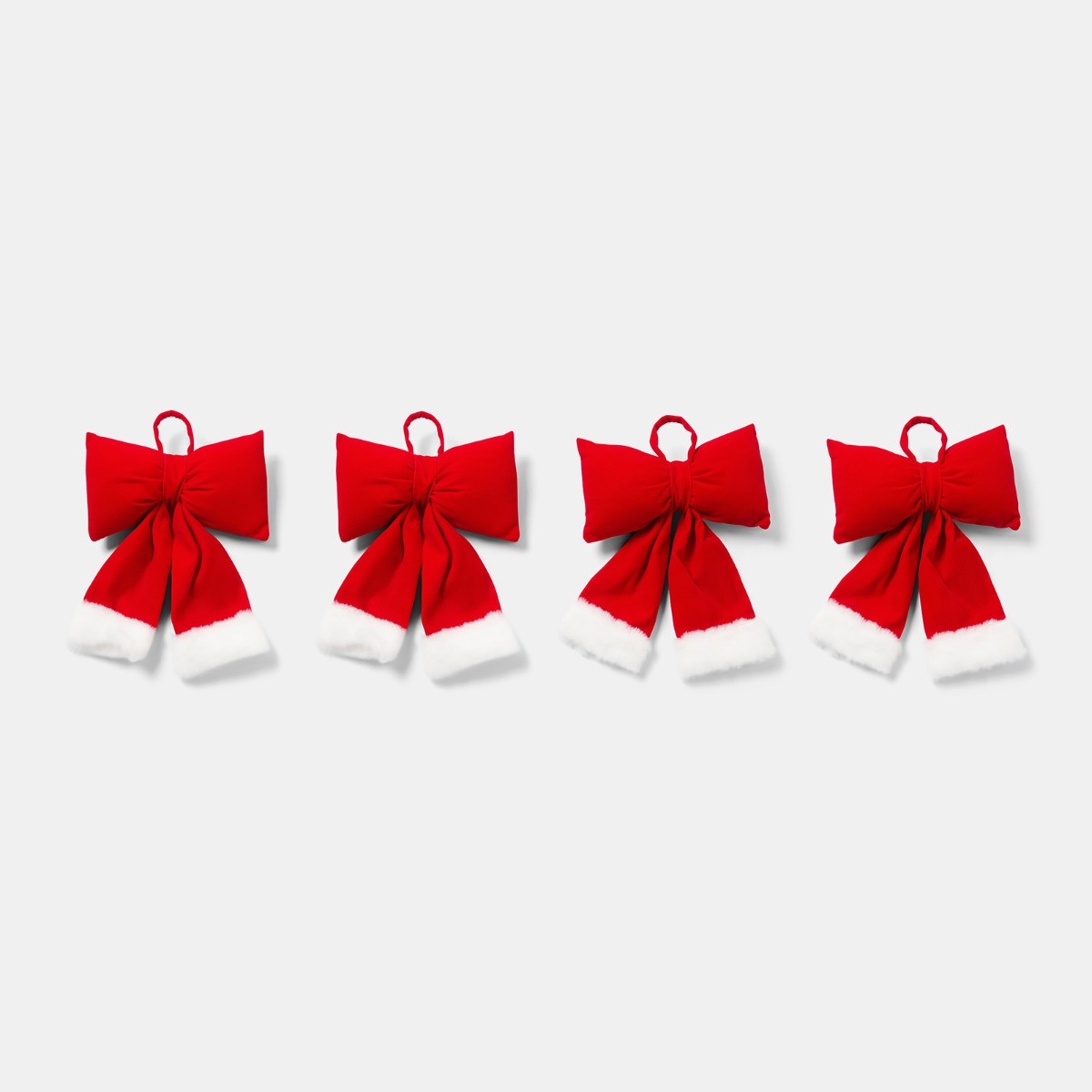 OHS 4 Pack Hanging Bows - Red>