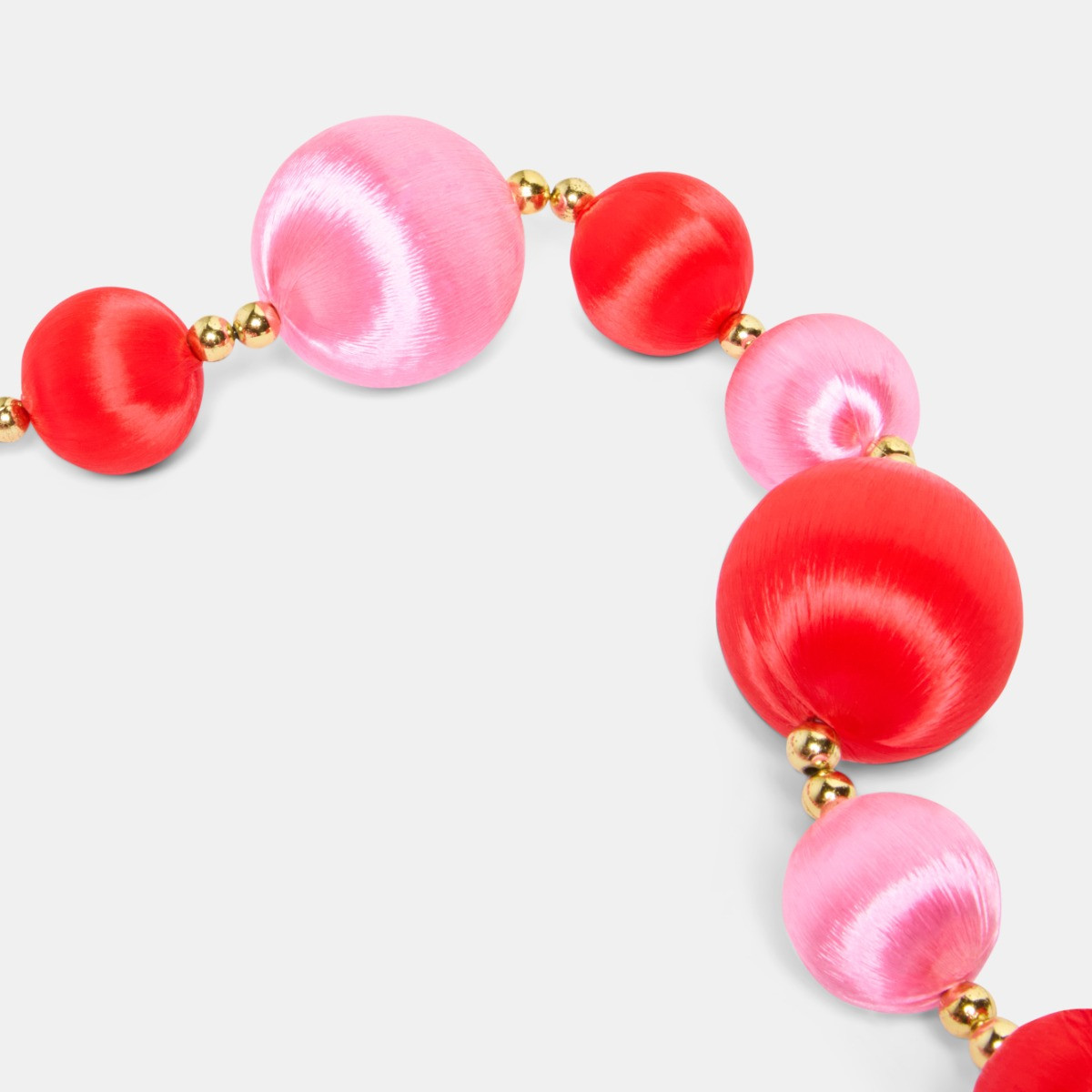 OHS 8 Pack Striped Baubles & Garland Set - Pink/Red>