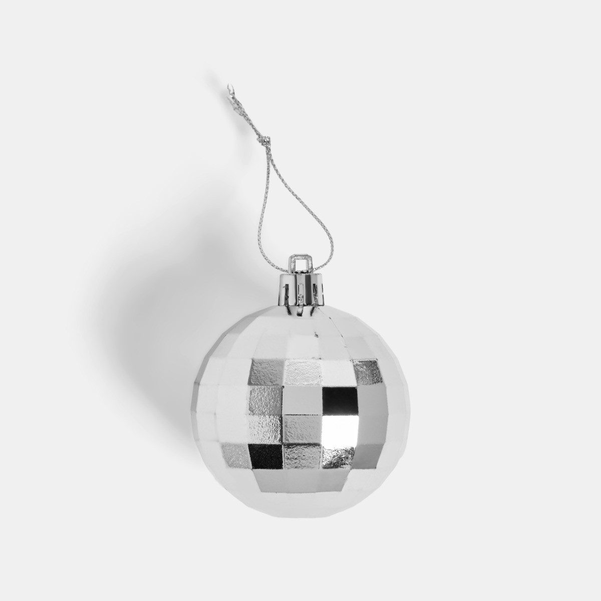 OHS 30 Pack Disco Ball Bauble Set - Silver>