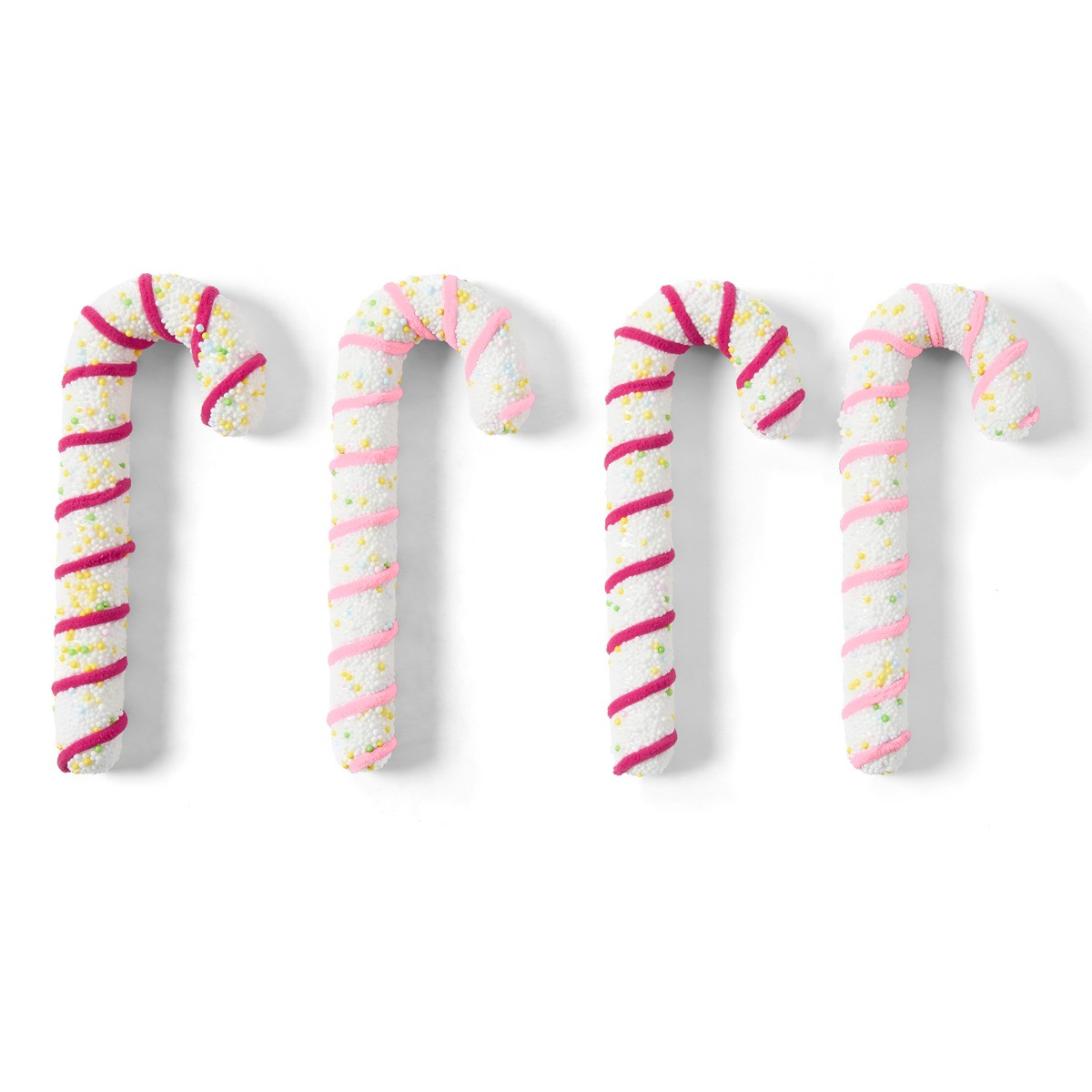 OHS 4 Pack Candy Cane Decorations - Pink/White>