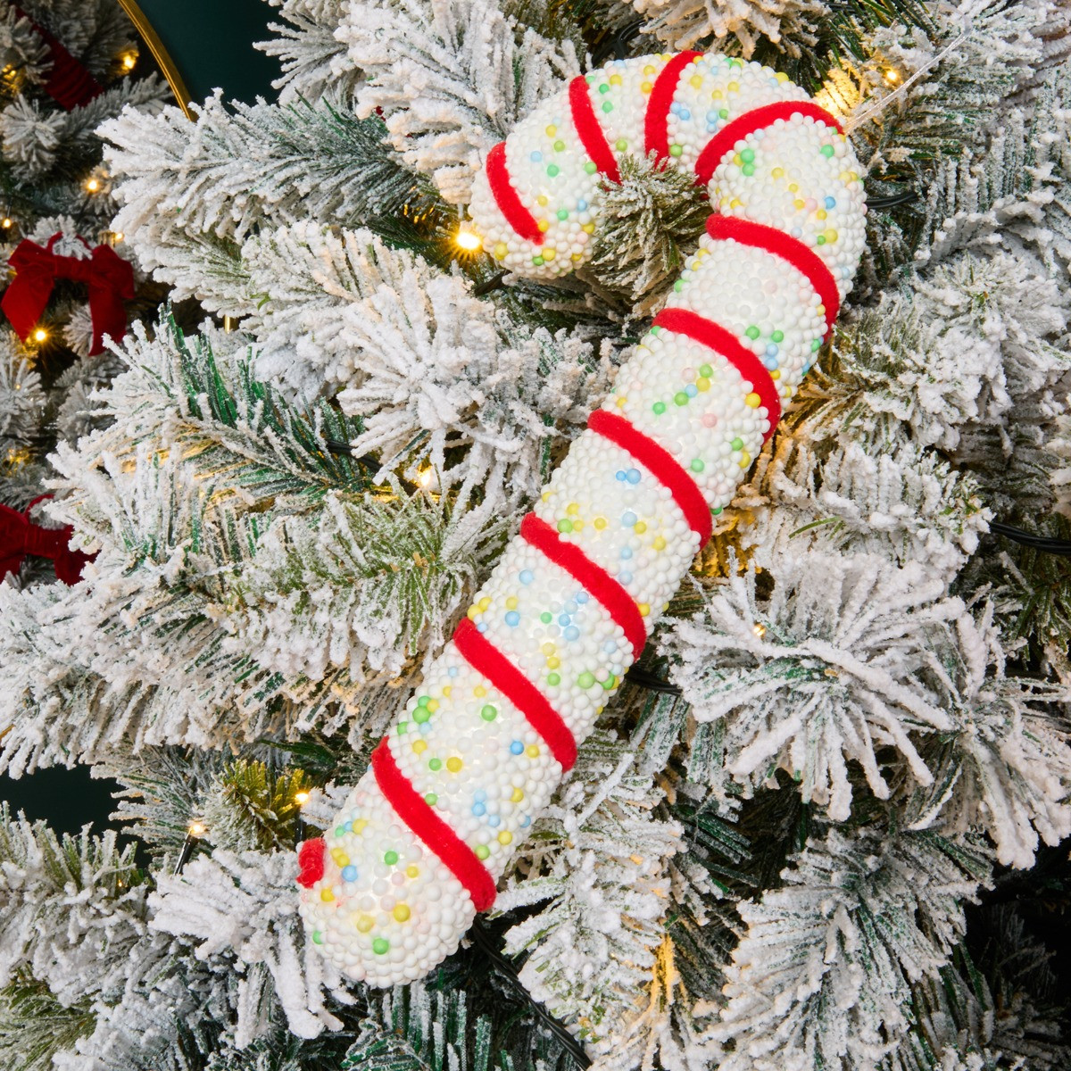 OHS 4 Pack Candy Cane Decorations - Red/White>