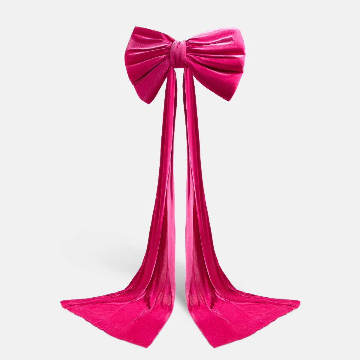 OHS Velvet Christmas Tree Bow - Hot Pink>