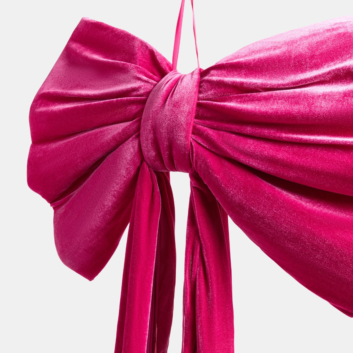 OHS Velvet Christmas Tree Bow - Hot Pink>