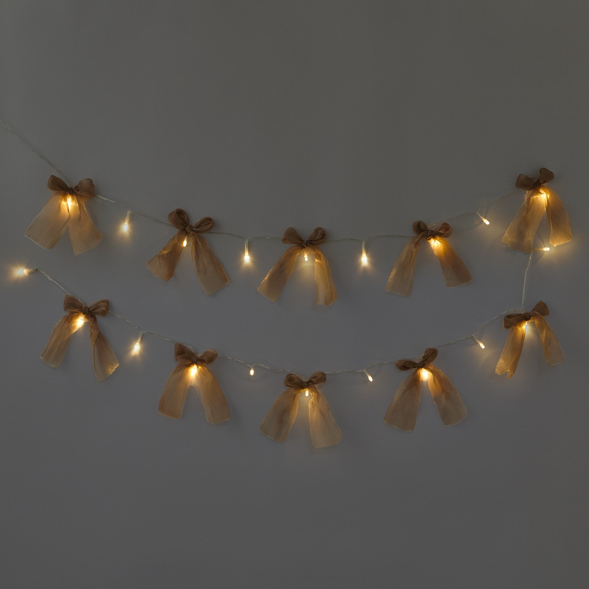 OHS 10 Pack LED Bow String Lights - Natural>