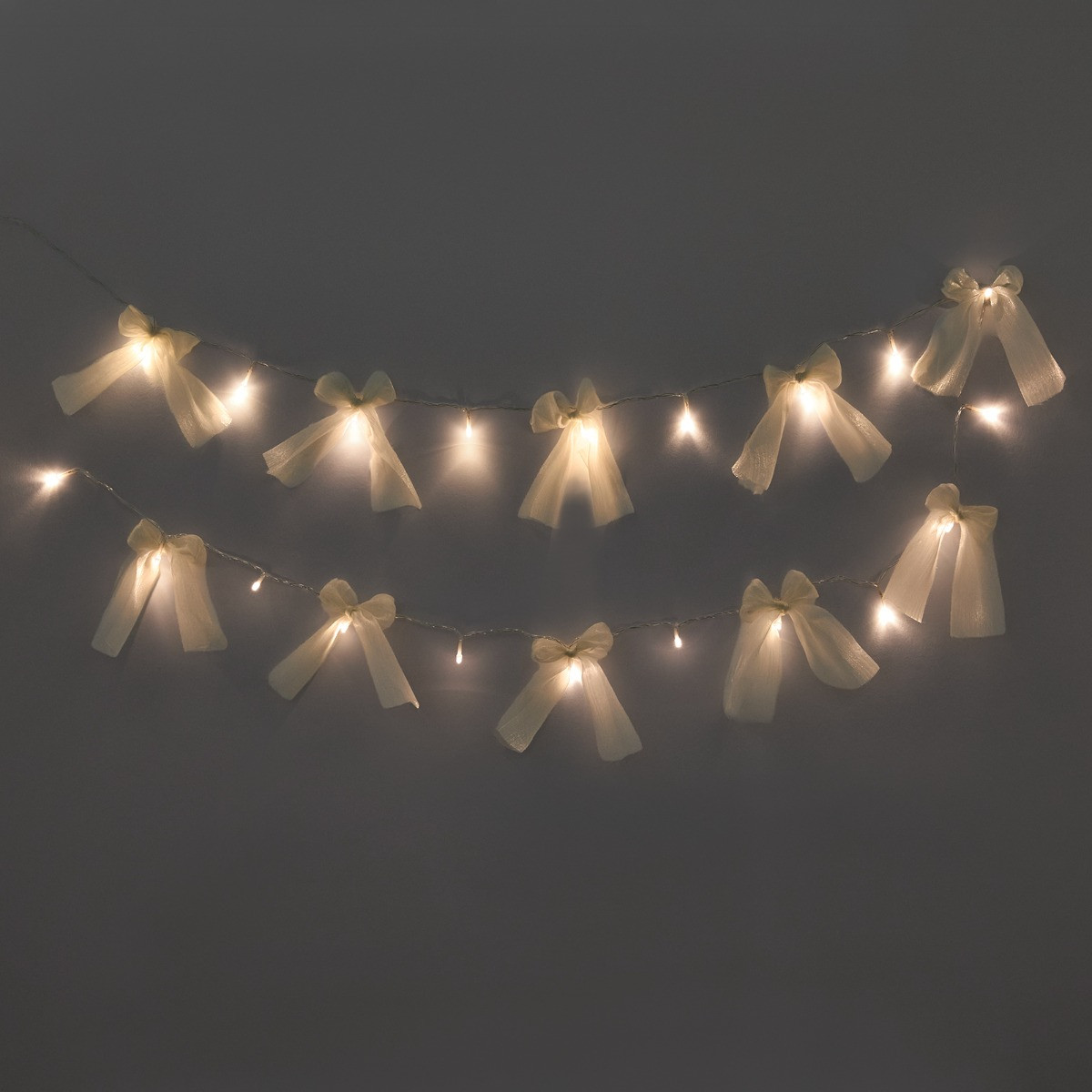 OHS 10 Pack LED Bow String Lights - Cream>