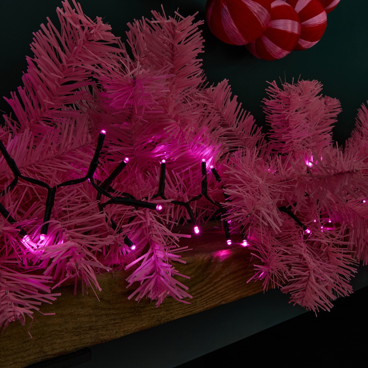 OHS 200 Battery Operated LED String Lights - Pink>