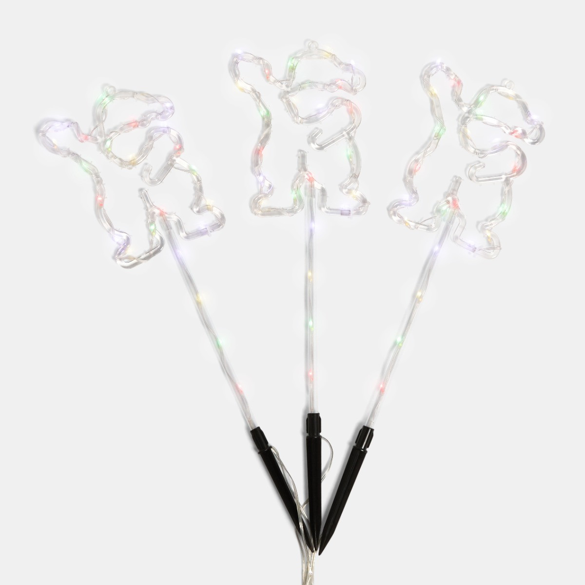 OHS 3 Pack Santa Stake Lights - Multi>