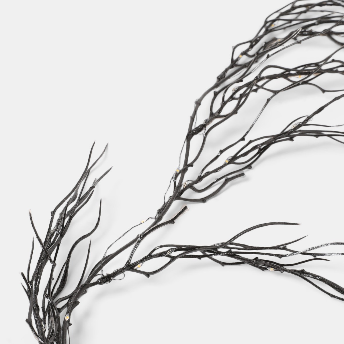 OHS Light Up Branch Garland, Black - 1.8m>