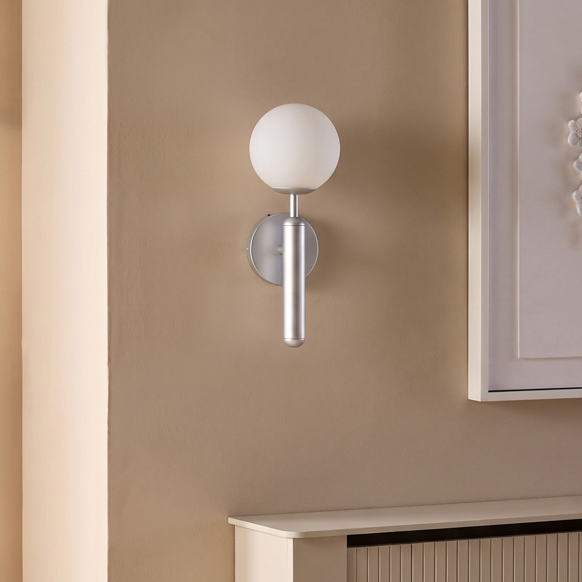 OHS Rechargeable Globe Wall Light - Silver>
