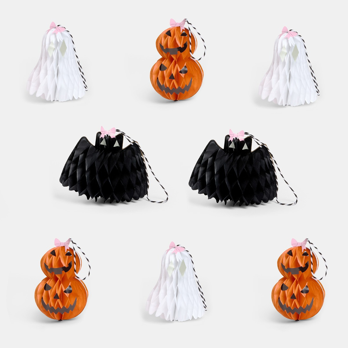 OHS 8 Pack Halloween Tree Decorations - Multi>