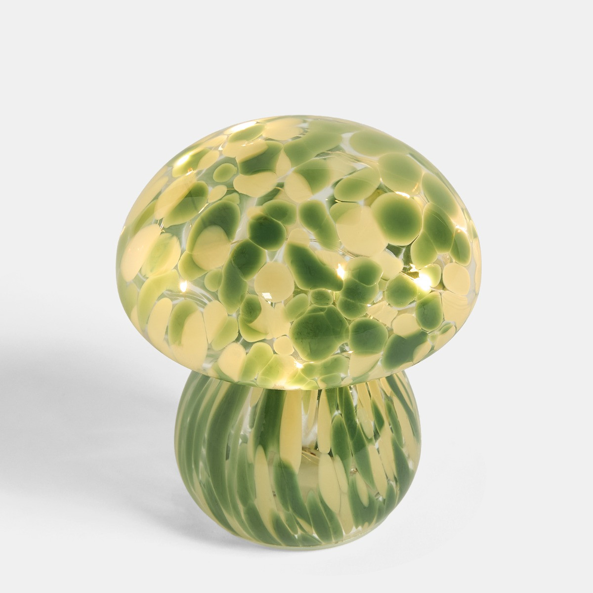 OHS Toadstool Glass Battery Operated Lamp - Sage>