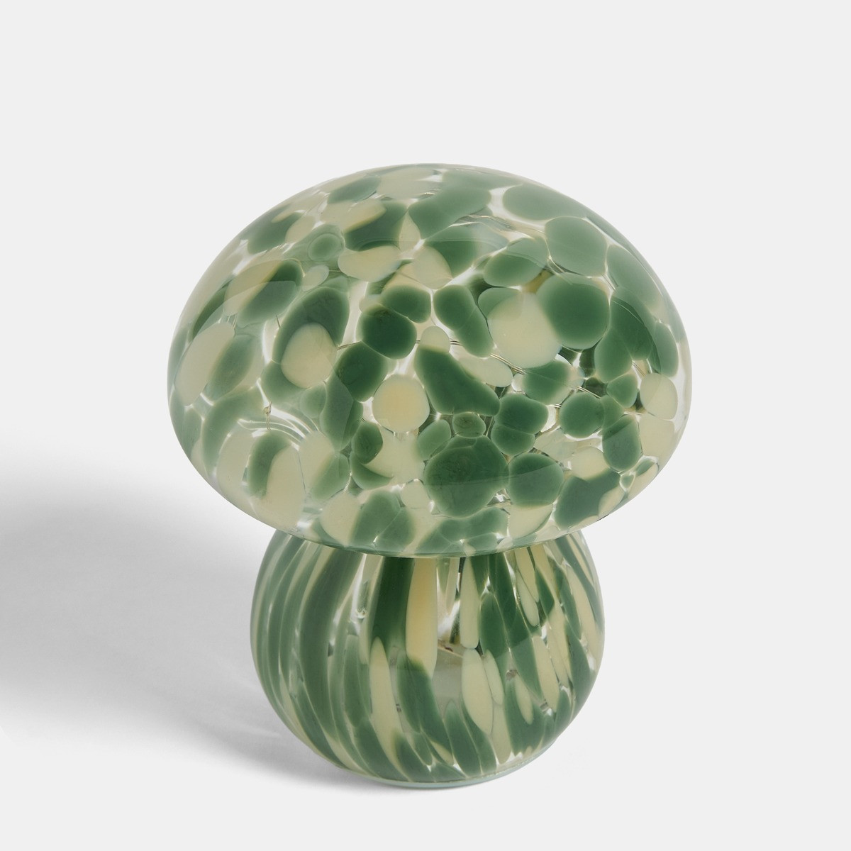 OHS Toadstool Glass Battery Operated Lamp - Sage>