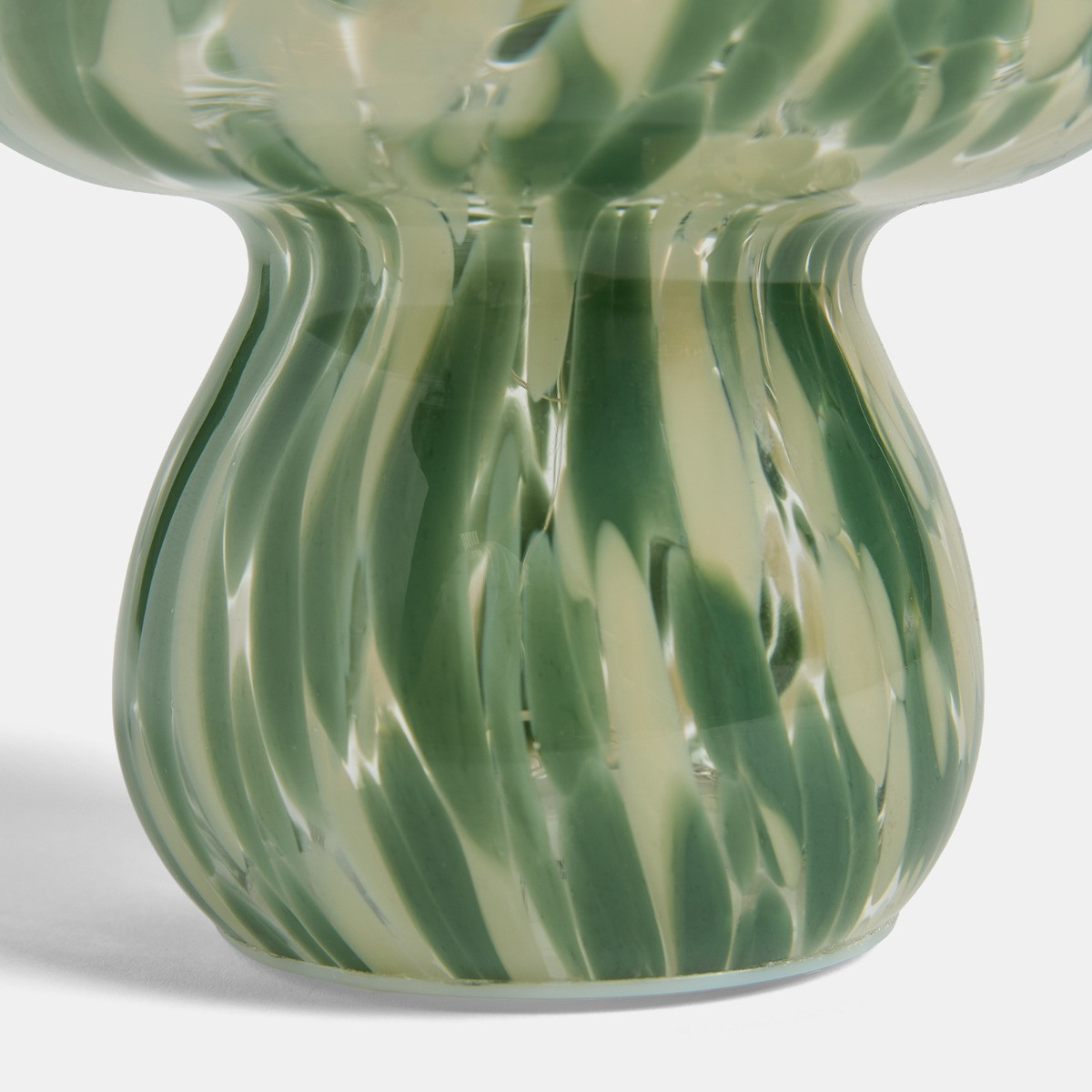 OHS Toadstool Glass Battery Operated Lamp - Sage>
