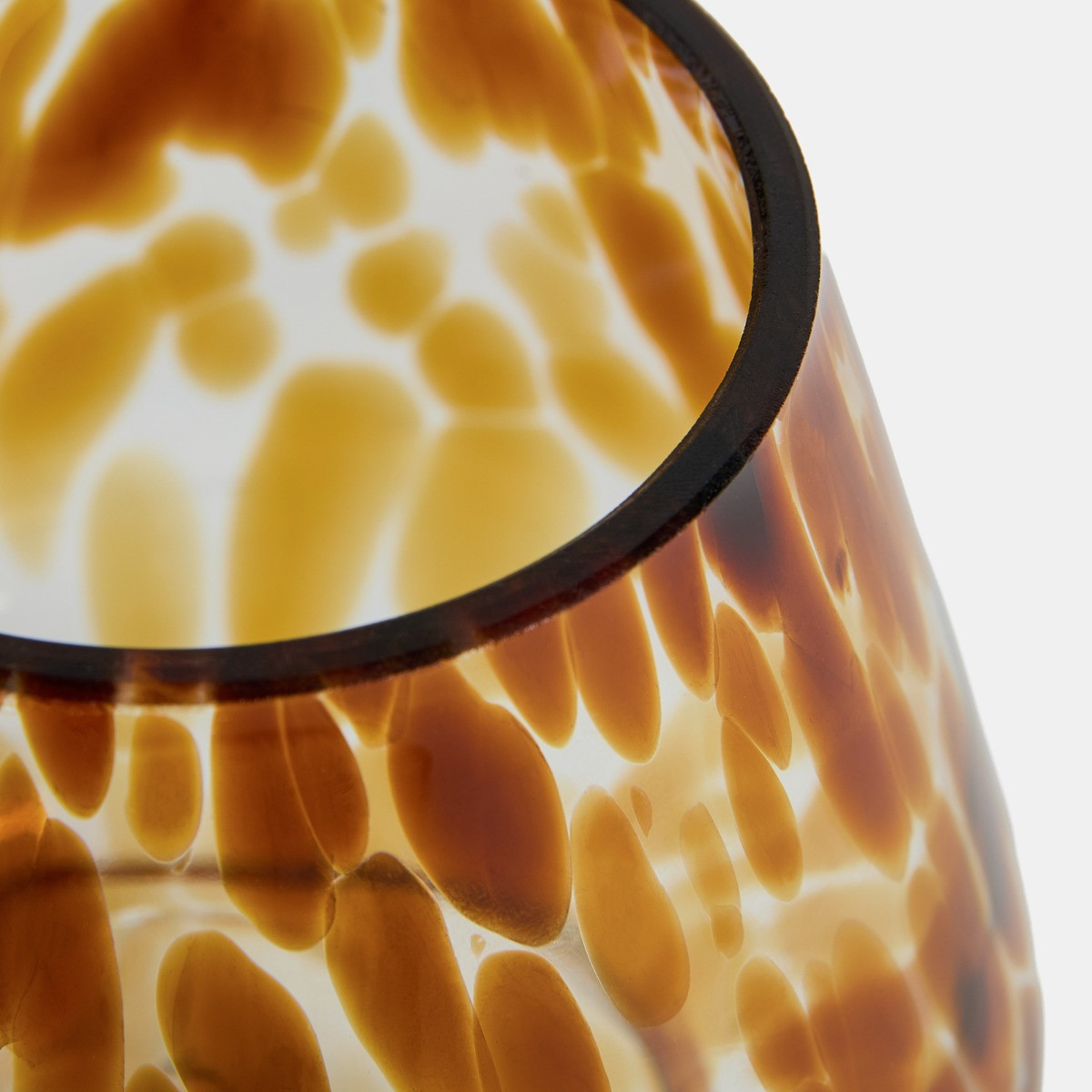 OHS Confetti Mushroom Glass Battery Operated Lamp - Brown>