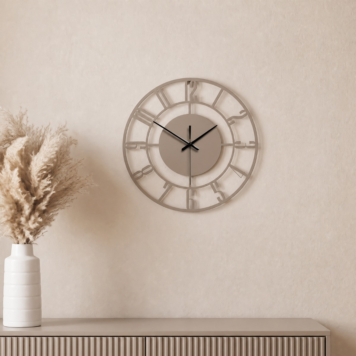 OHS Traditional Skeleton Wall Clock - Natural>