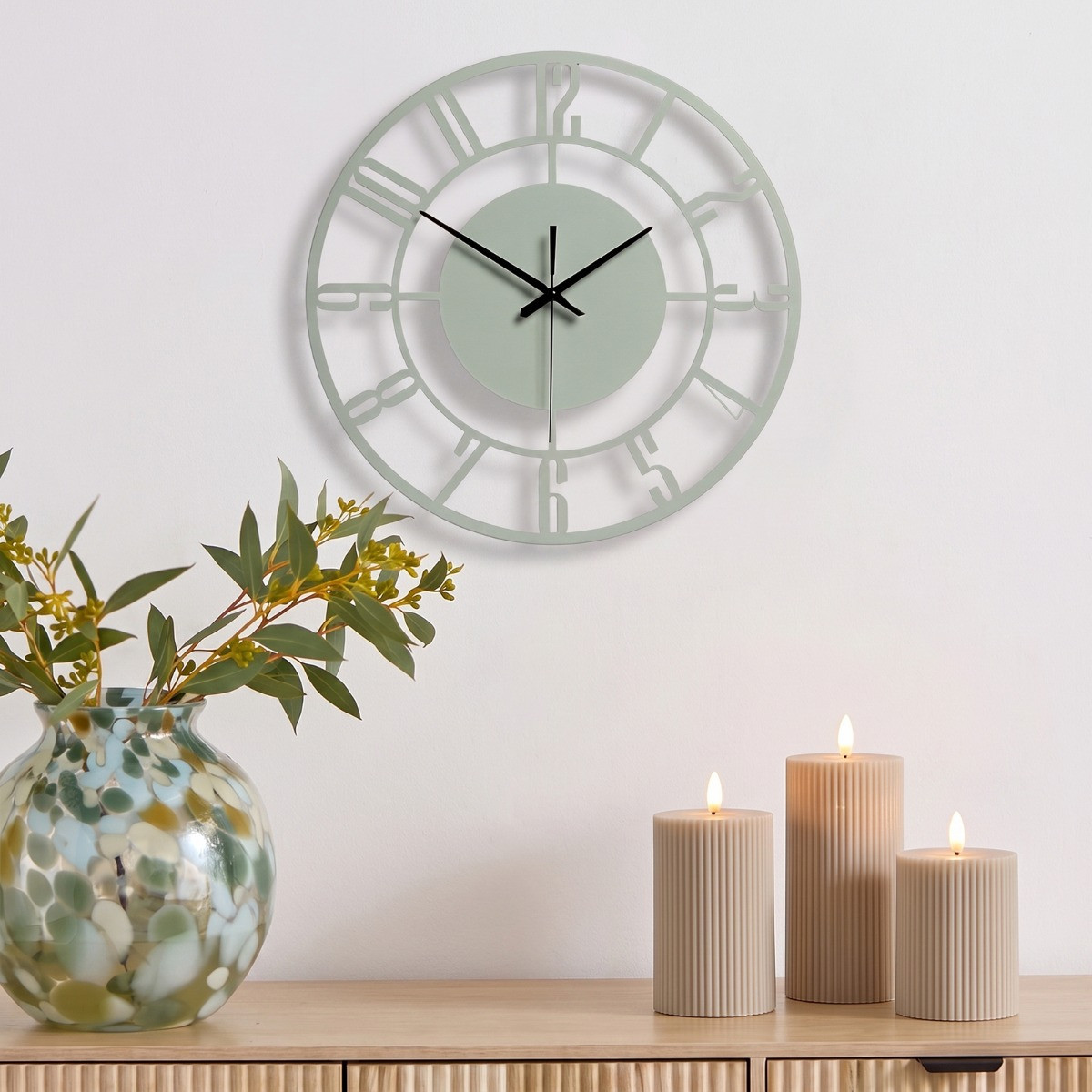 OHS Traditional Skeleton Wall Clock - Sage>