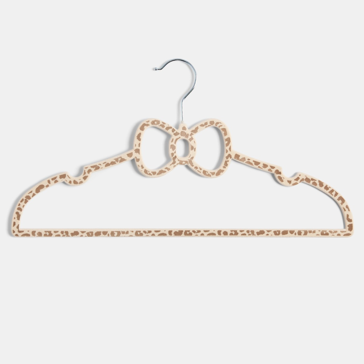 OHS 10 Pack Leopard Print Bow Hangers - Cream>
