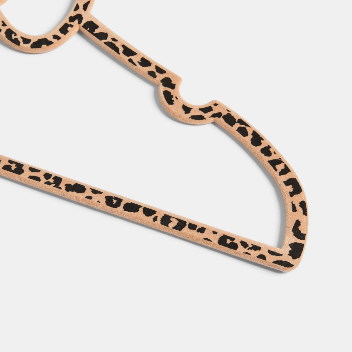 OHS 10 Pack Leopard Print Bow Hangers - Natural>