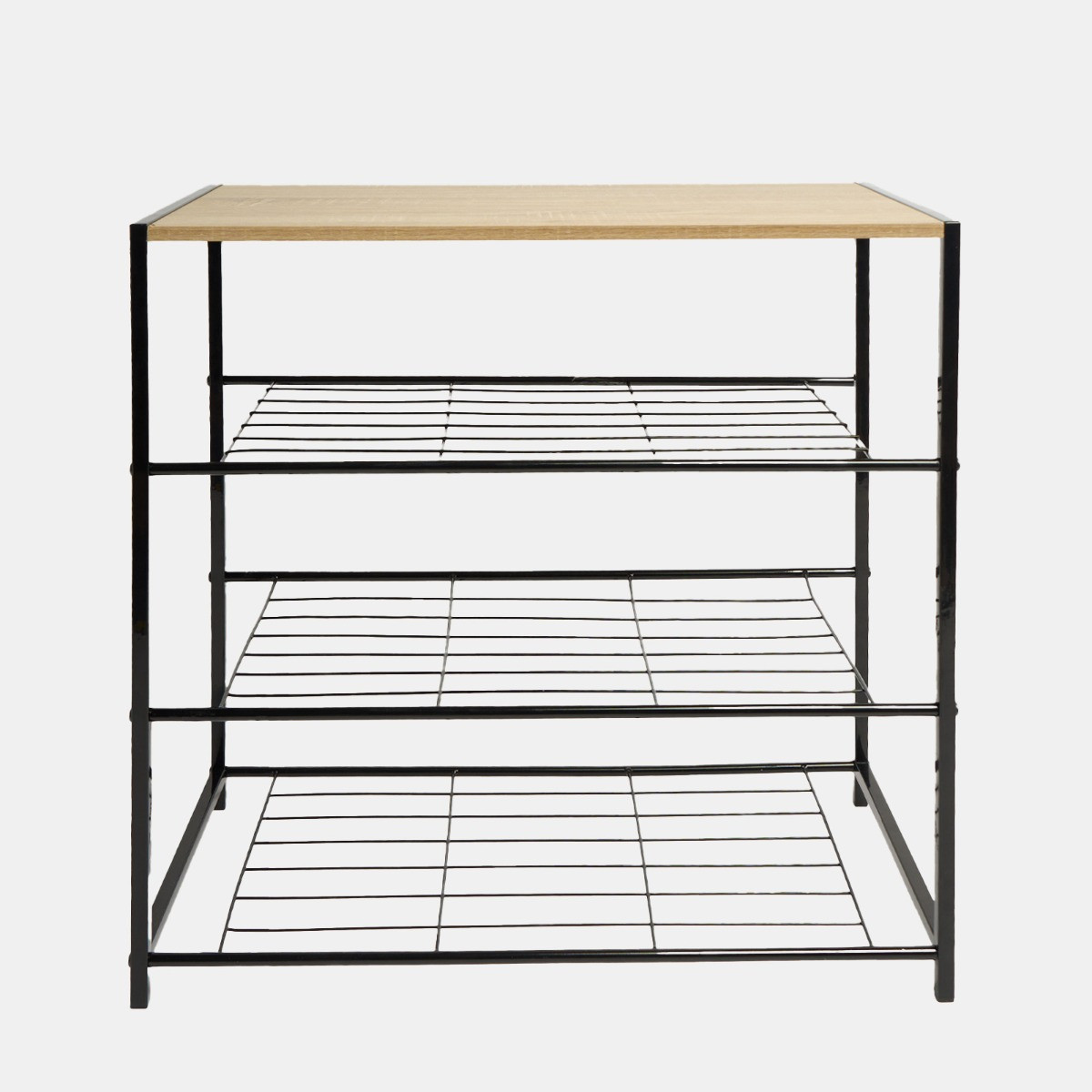 OHS Manhattan Multi Purpose 4-Tier Shoe Rack - Light Wood>