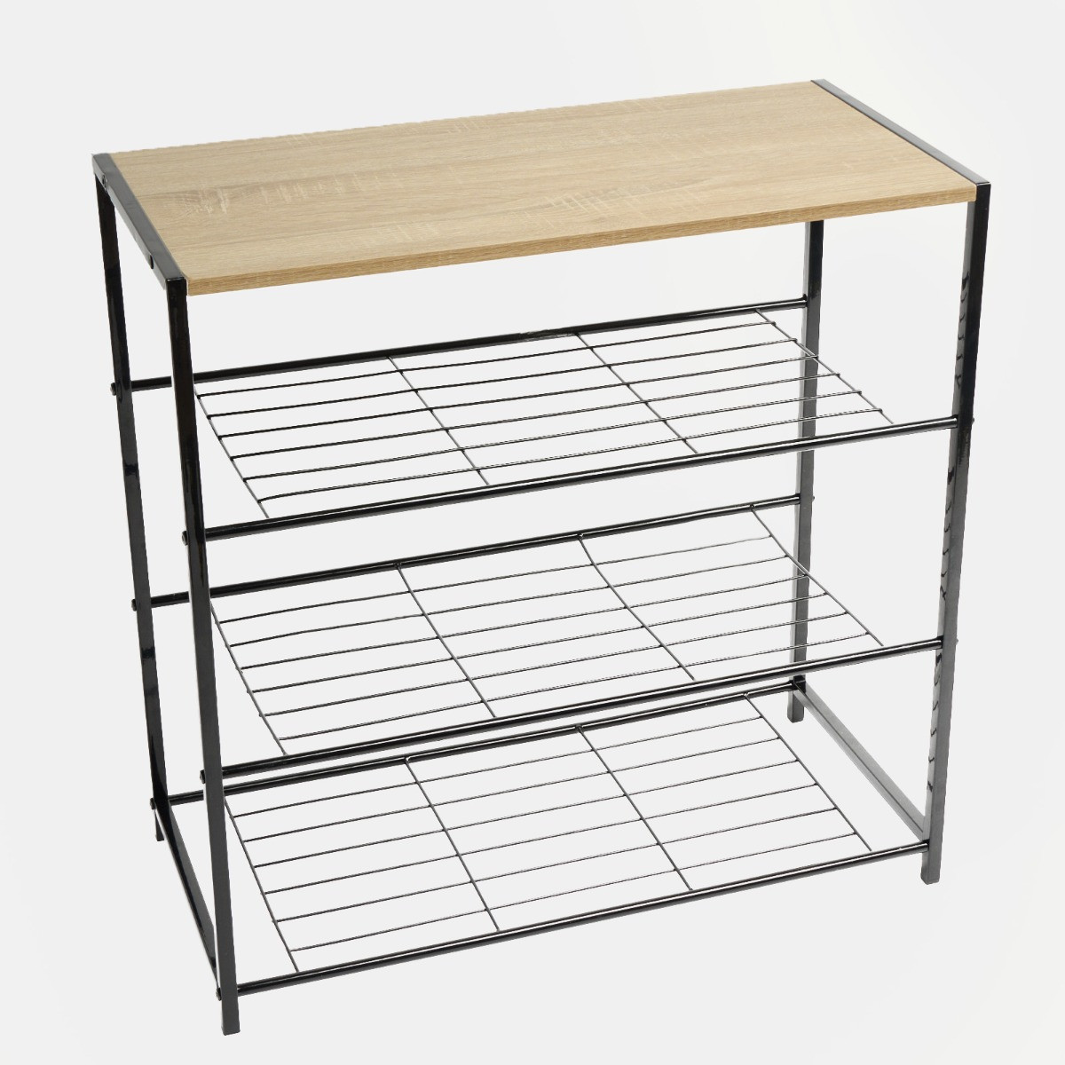 OHS Manhattan Multi Purpose 4-Tier Shoe Rack - Light Wood>