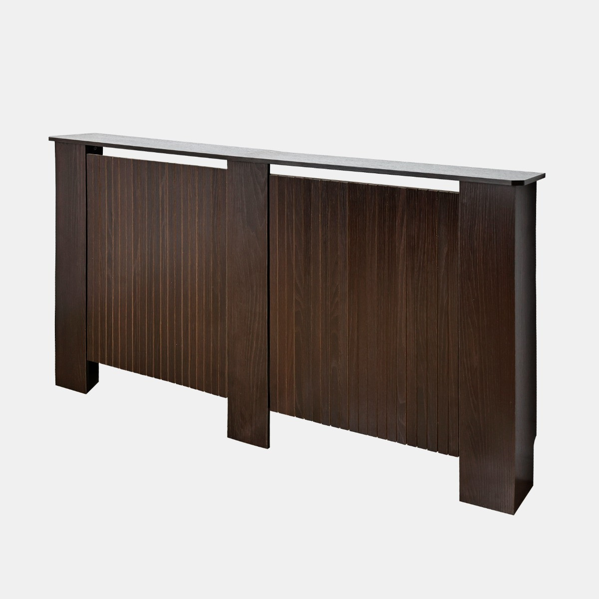 OHS Ribbed Radiator Cover - Dark Wood>