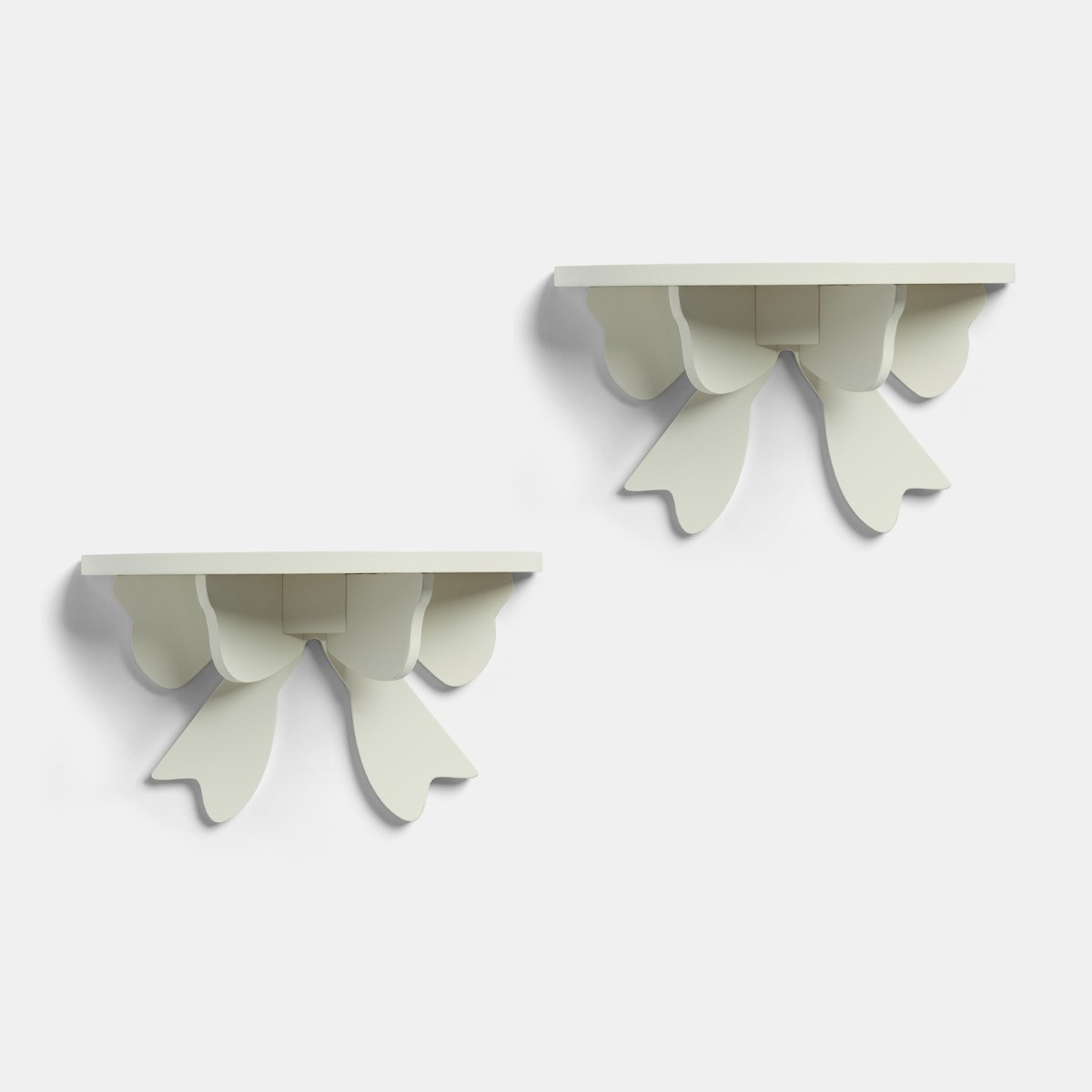 OHS Bow Shelves, Cream - 2 Pack>