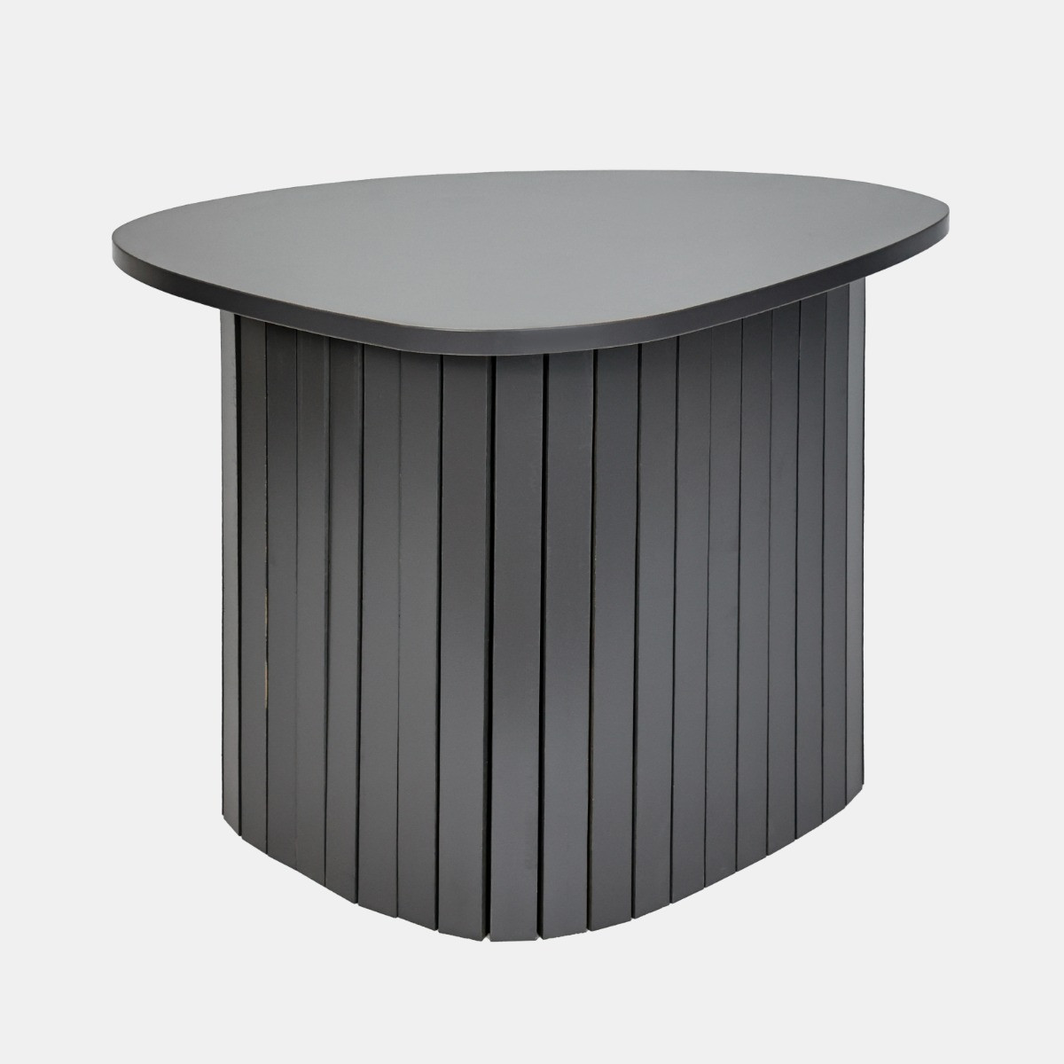 OHS Madison Ribbed Side Table - Dark Charcoal>