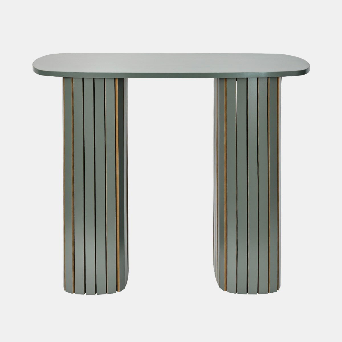 OHS Madison Ribbed Console Table - Woodland Green>