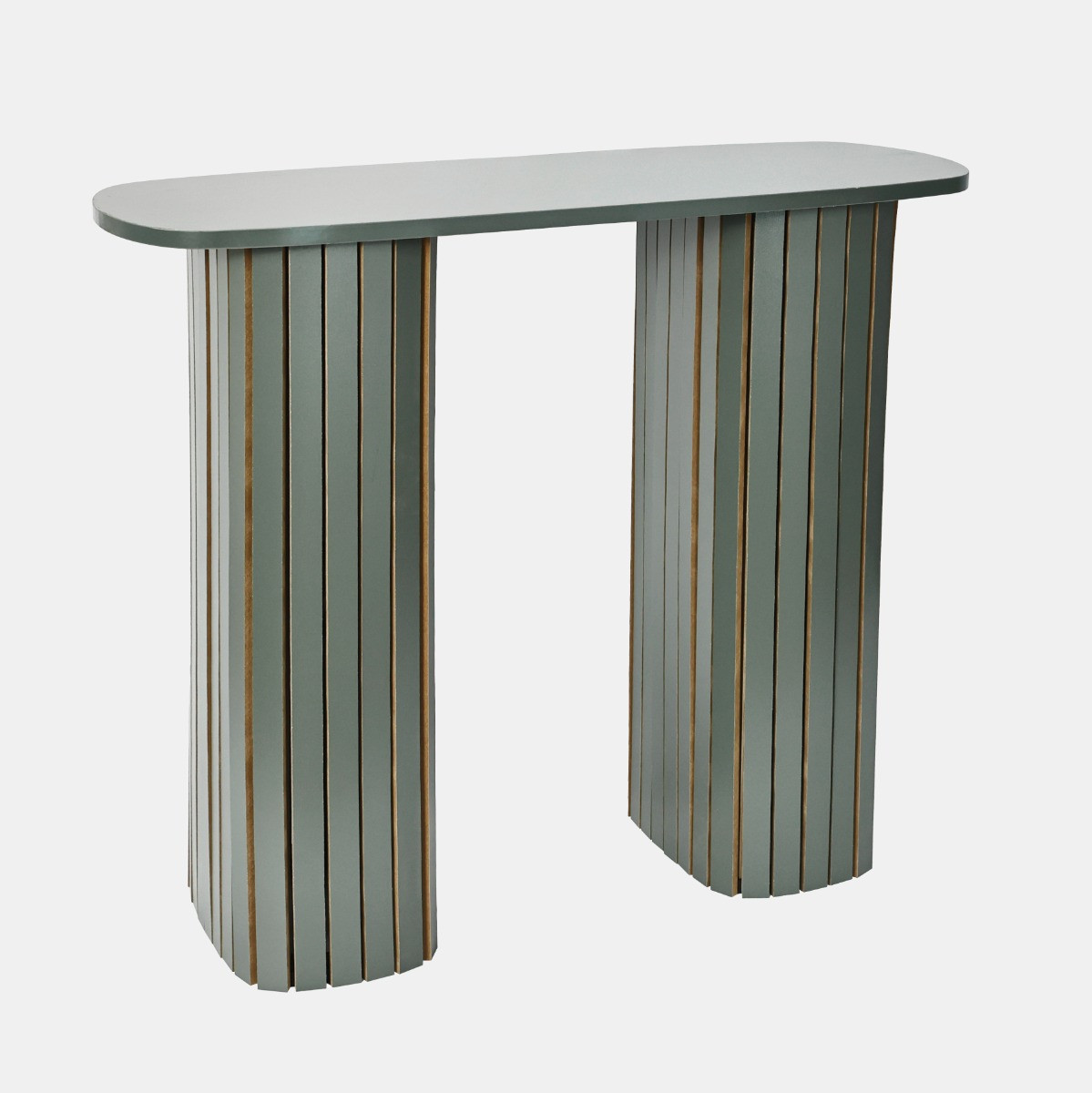 OHS Madison Ribbed Console Table - Woodland Green>