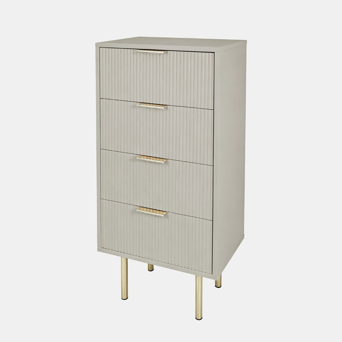 OHS Ribbed 4-Drawer Unit - Stone>