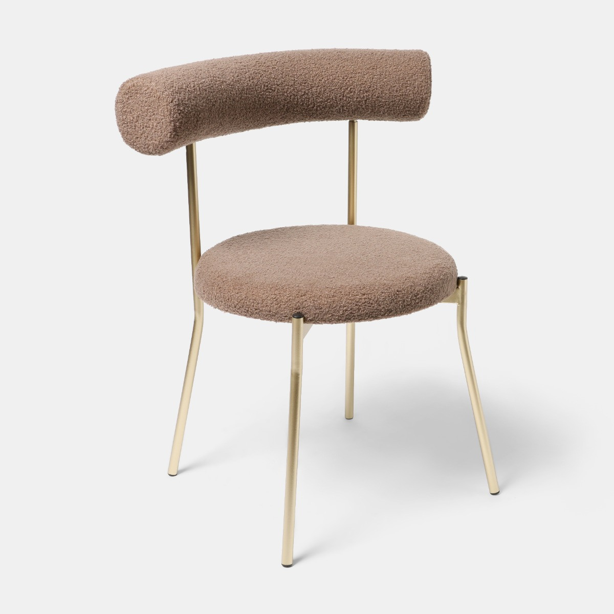 OHS Boucle Dining Chair - Mink/Gold>