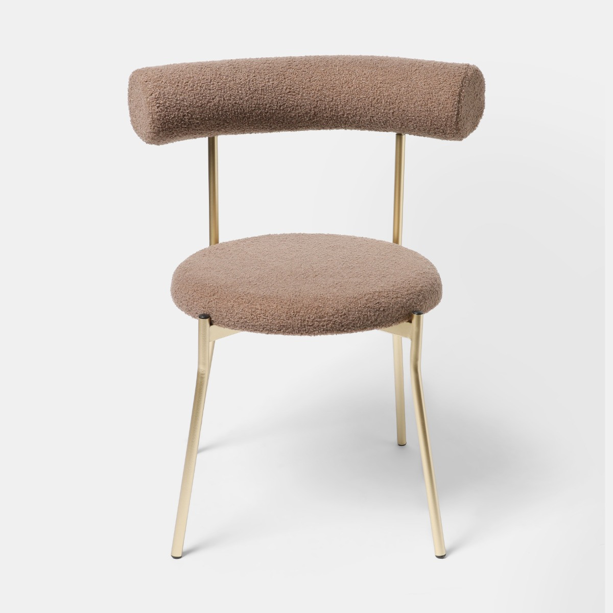 OHS Boucle Dining Chair - Mink/Gold>