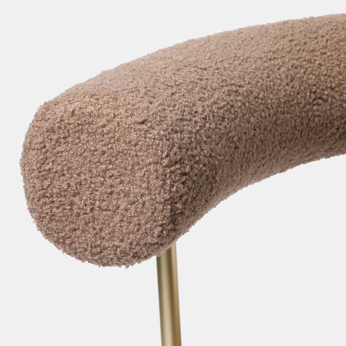 OHS Boucle Dining Chair - Mink/Gold>