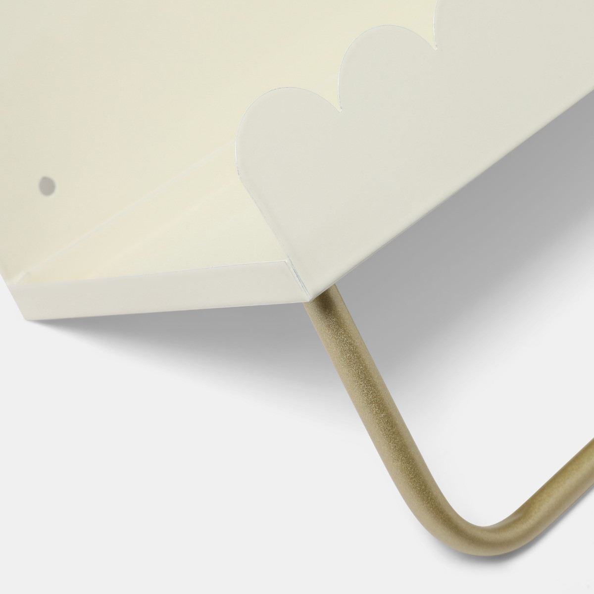 OHS Wall Mounted Scallop Towel Rail - Cream>