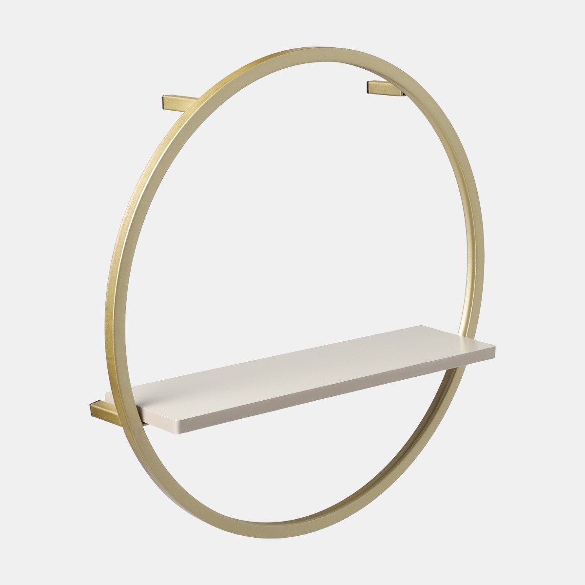 OHS Circle Towel Holder With Shelf - Gold/Stone>