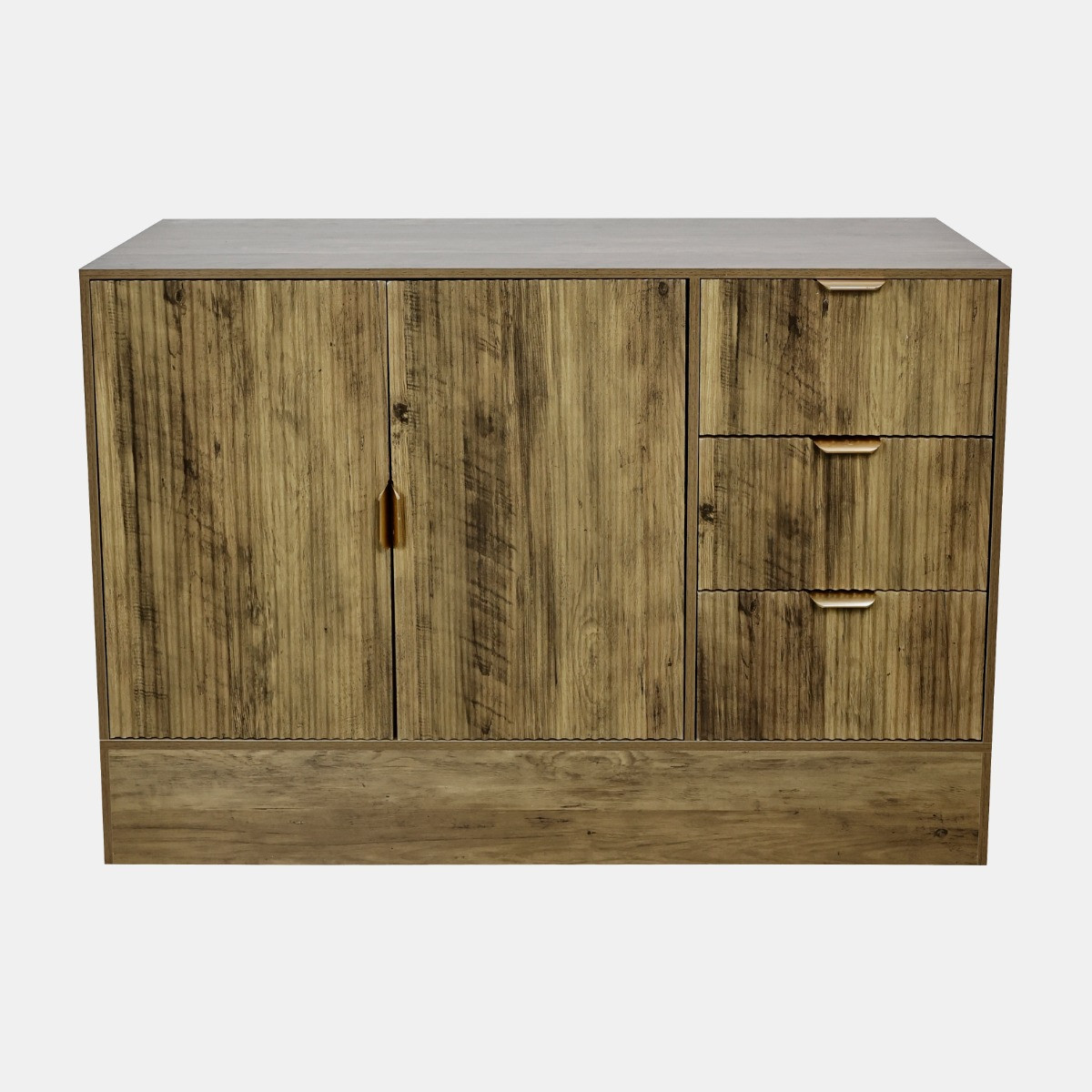 OHS Solid Ribbed Sideboard - Medium Wood>
