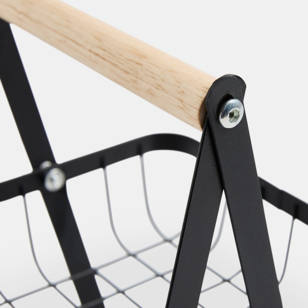 OHS 2-Tier Multipurpose Metal Wire Storage Basket - Black>