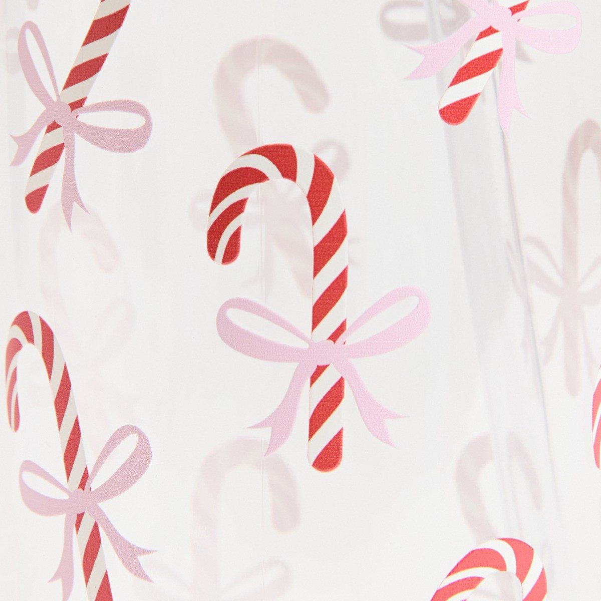 OHS 2 Pack Candy Cane Print Plastic Drinking Jars - Multi>