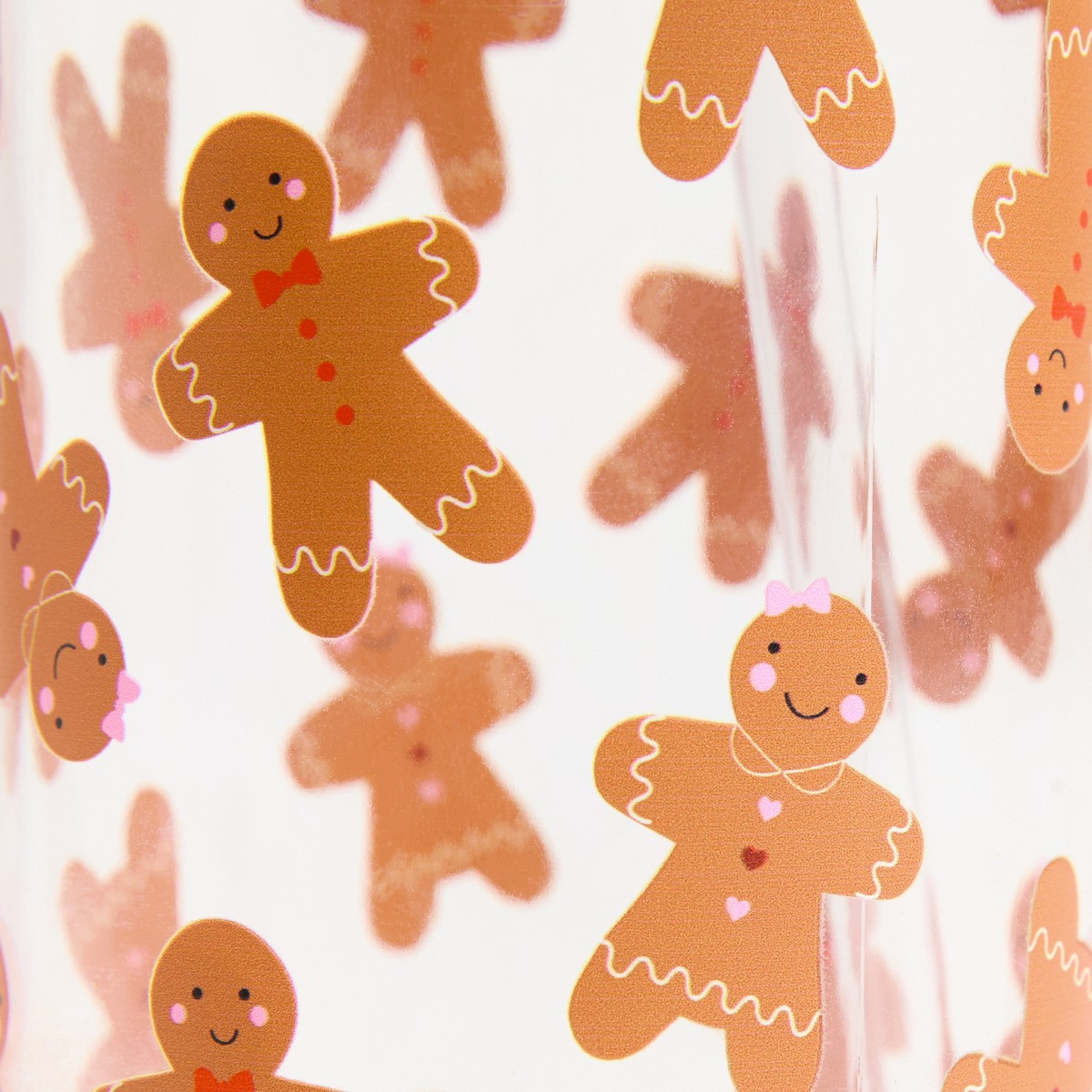 OHS 2 Pack Gingerbread Print Plastic Drinking Jars - Multi>