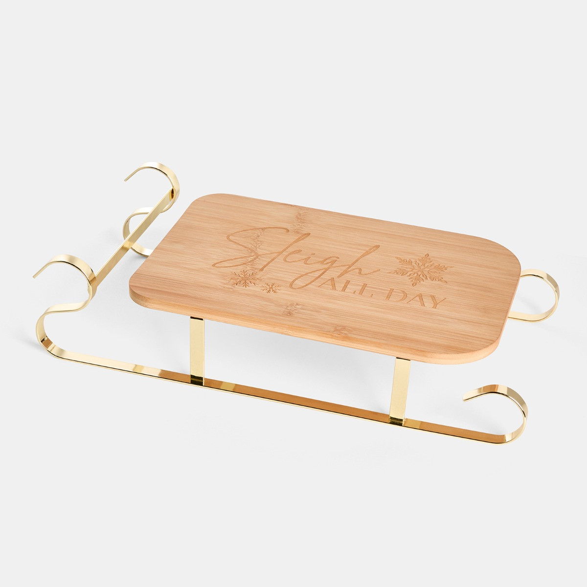 OHS Sleigh Wooden Serving Board - Gold>