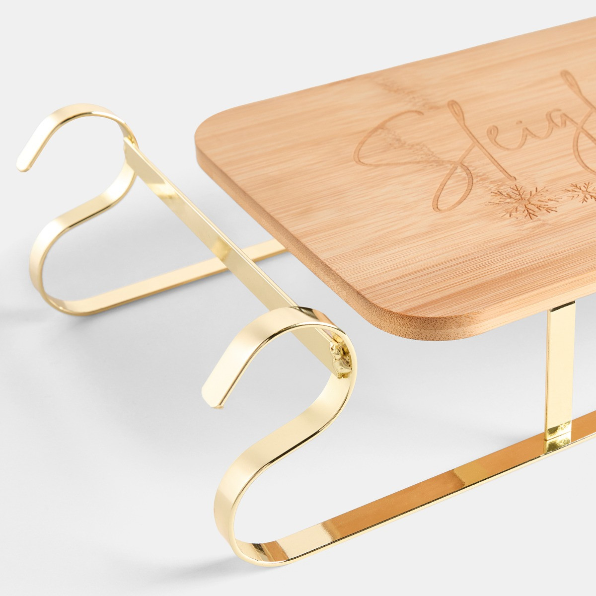 OHS Sleigh Wooden Serving Board - Gold>