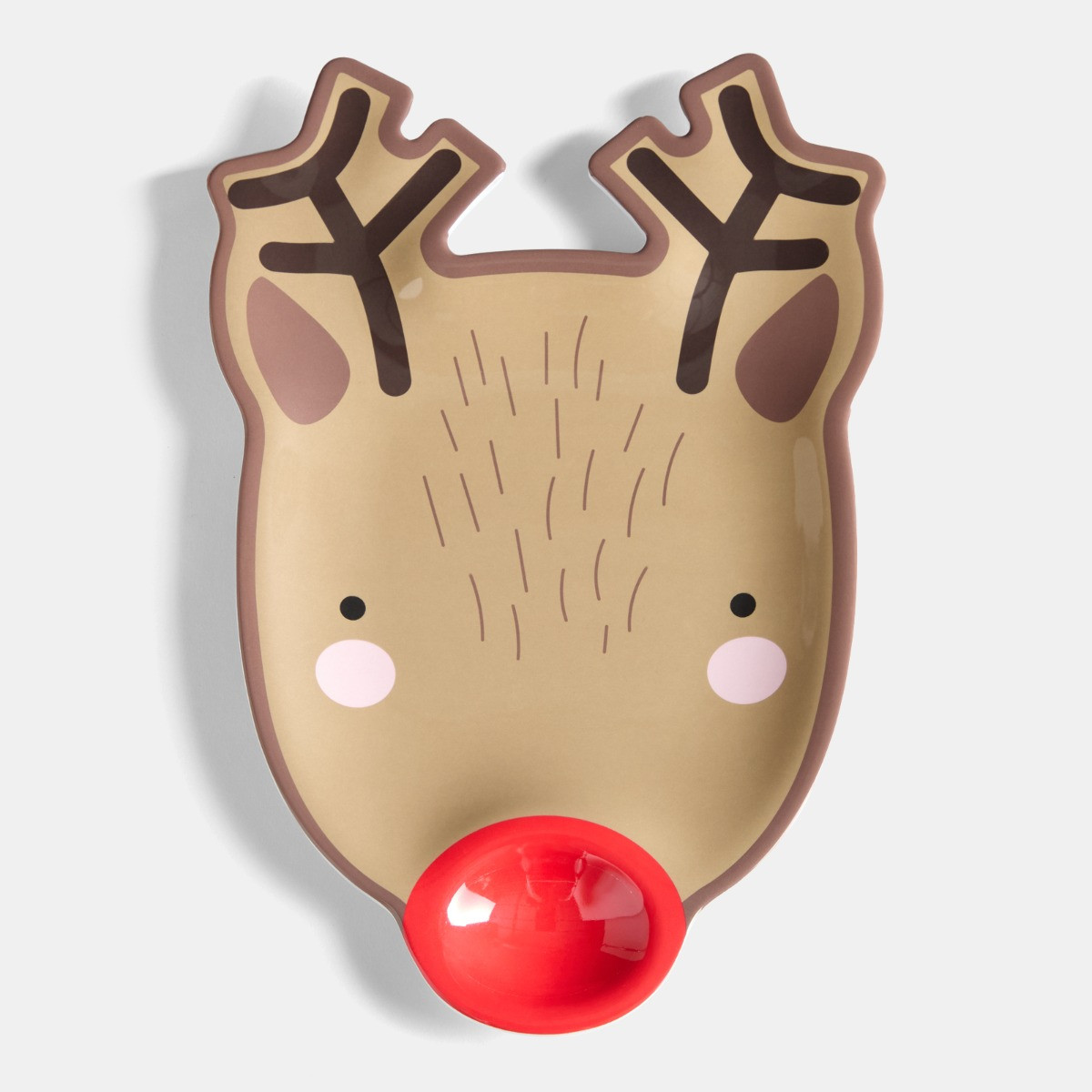 OHS 2 Pack Reindeer Dip Plate - Brown>