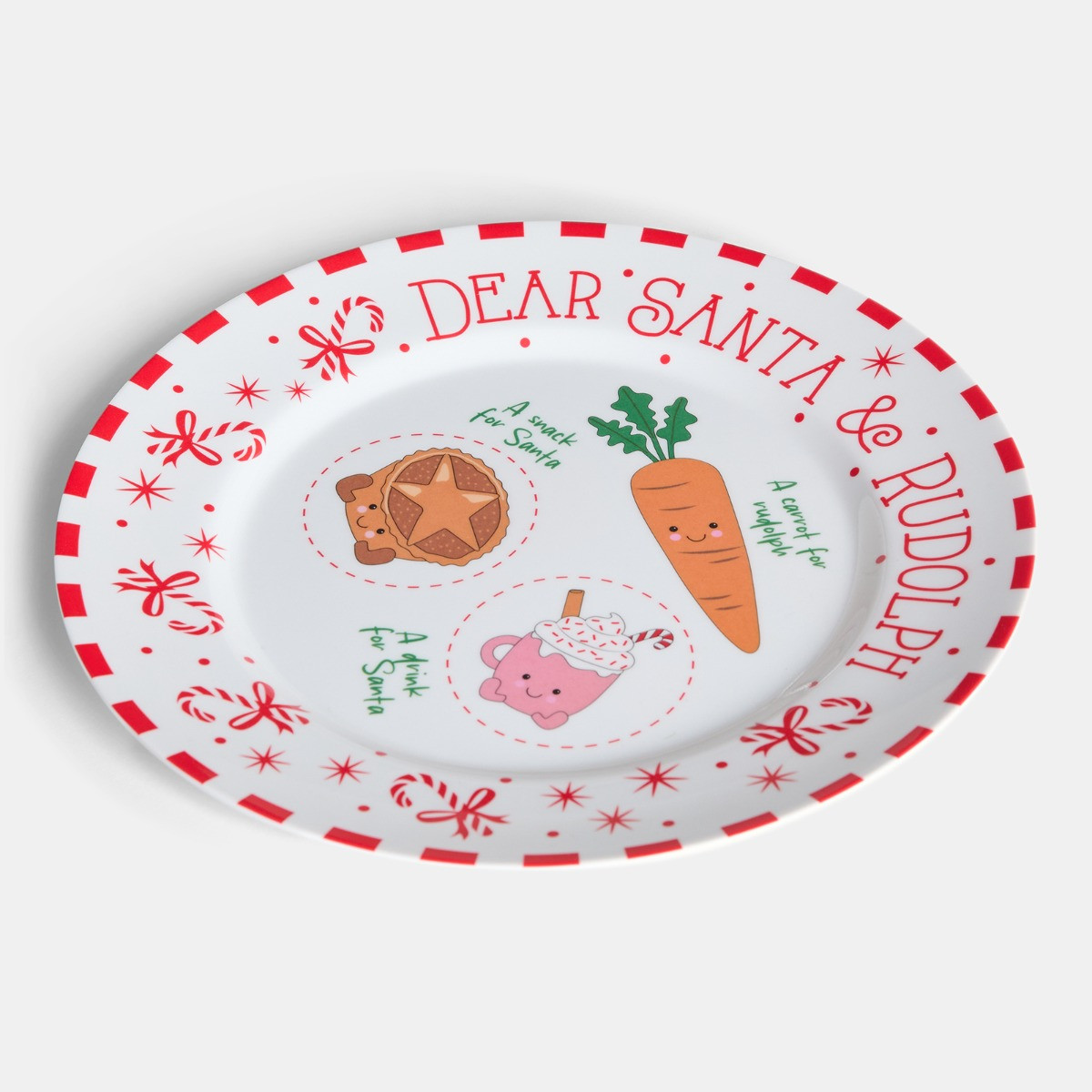 OHS Night Before Christmas Sweetie Pies Plate - White/Red>