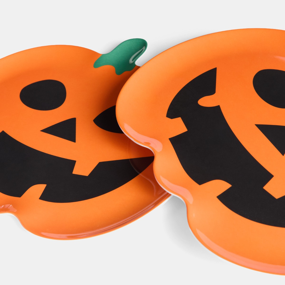 OHS 2 Pack Pumpkin Serving Platters - Orange>